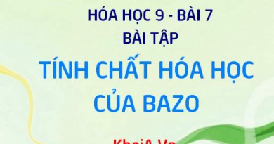 Bài tập về bazơ: bazơ tan và bazơ không tan - Hóa 9 bài 7